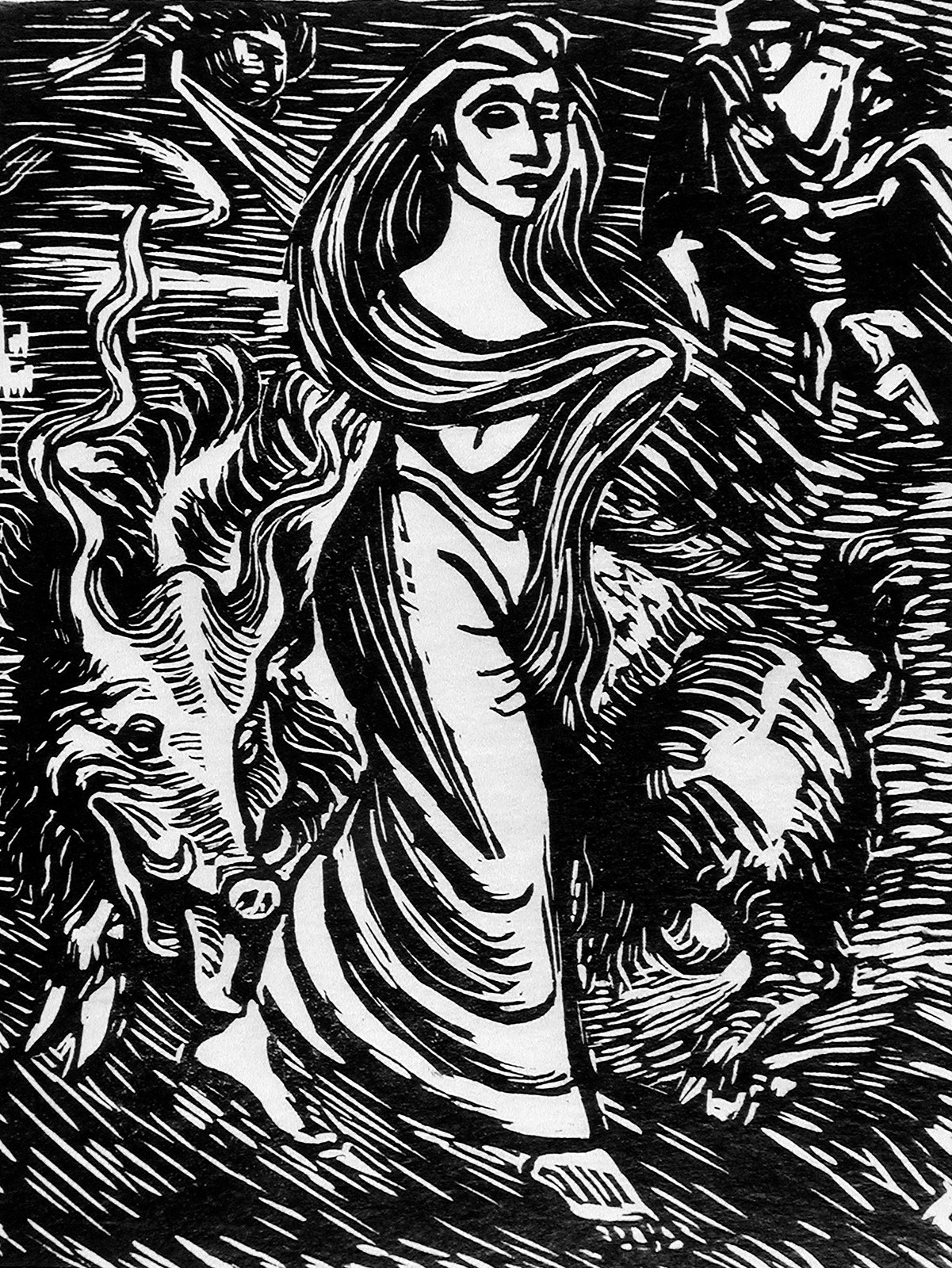 Lilith Woodcut Ernst Barlach